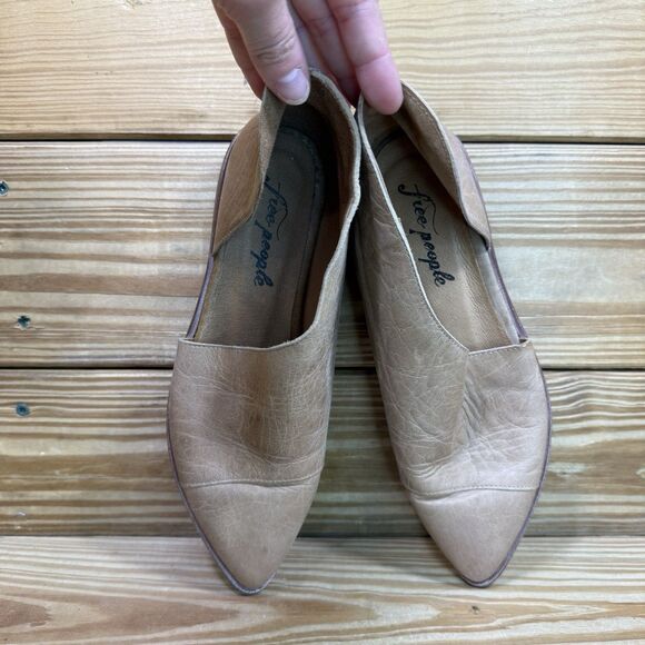 Free People Women’s Royale Dorsay Leather Pointed Toe Flats Size 38 US 7.5 - Picture 7 of 9